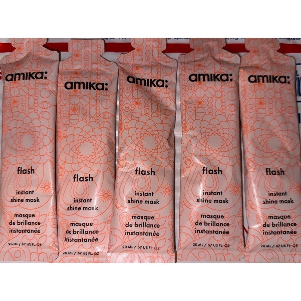 Amika Flash‎ Instant Shine Mask 5 Packets Travel Hair Care